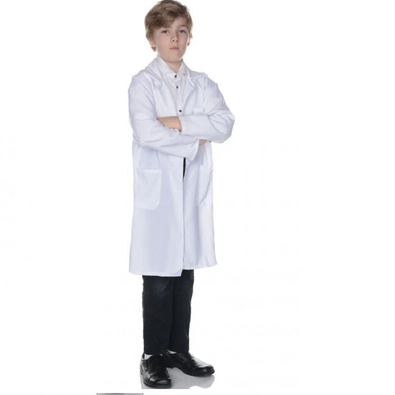 Lab Coat - Médico - Enfermeira - Einstein - Cientista - Fantasia - Criança - Grande 10-12 - Imagem 1 de 1