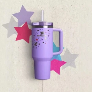 40oz Olivia Starry Handle Cup Large Capacity 304 Stainless Steel Tumbler - Picture 1 of 6
