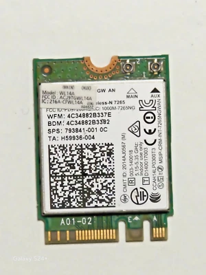 Panasonic CF-54 WIFI WLAN Bluetooth Dual Band Card Intel Wireless-N 7265 7265NGW - Bild 1 von 2