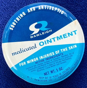 1970s Advertising W.T. Rawleigh Medicated Oinment 5-oz Tin / Freeport, Illinois - Bild 1 von 6