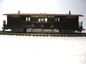 HO scale old time Civil War USMRR two door baggage car for my Lincoln series!! - Picture 1 of 2