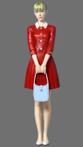 Resin Figure Kit 1/12 Lady in Red Dress Garage Resin Figure Model Kit - Picture 1 of 5