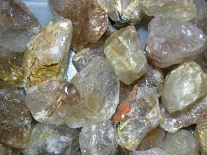 Rutilated quartz all natural mine rough gold silver rutile Brazil 1/2 pound lot - Picture 1 of 8