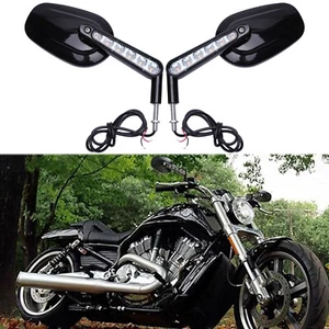 Motorcycle Rear View Mirrors with Turn Signals For Harley V-Rod VRSCF 2009-2017 - Imagen 1 de 15