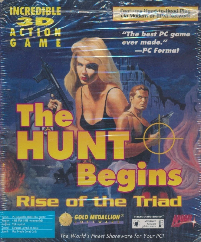 Rise Of The Triad: The Hunt Begins Demo PC CD-ROM classic FPS game 1995 BIG BOX - Image 1 of 1