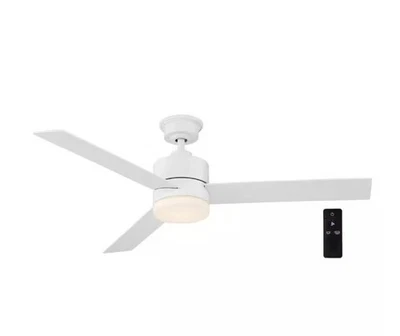 Hampton Bay Madison 52 in. Integrated LED Brushed Nickel Ceiling Fan - Image 1 of 4