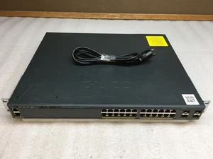 Conmutador Gigabit PoE+ 24 puertos Cisco WS-C2960X-24PS-L V06 RJ-45 POE+ - Imagen 1 de 8