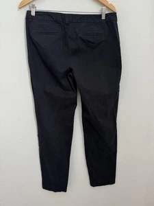 Maison Jules Chino Pants Black Straight Lou Lou Weekend Cotton Size 8 Casual - Picture 1 of 7