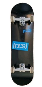CCS Skateboard mit schwarzem Grip Tape, Bullet Trucks, weiße CCS Rollen.  - Bild 1 von 4