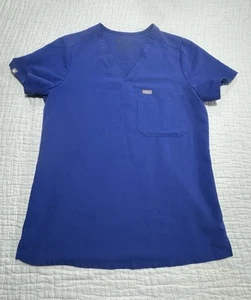 Figs Women’s Blue Catarina One Pocket Scrub Top Size Small FW1000 Medical - Picture 1 of 7