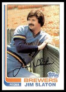 1982 Topps Vintage Baseball NM+ Jim Slaton Milwaukee Brewers #221 - Picture 1 of 2