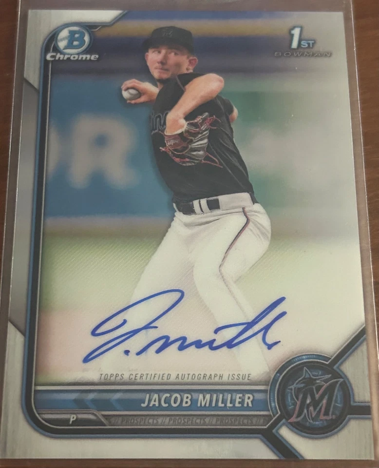 JACOB MILLER 2022 BOWMAN DRAFT CHROME 1ST AUTO - Image 1 of 1