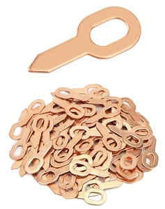 Anillos extractores de abolladuras, 100 piezas arandela recta de tracción de abolladuras, reparación de encogimiento de metal... - Imagen 1 de 8