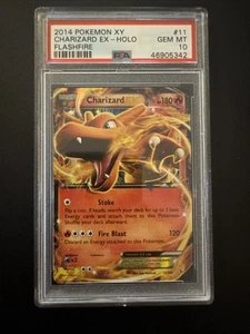 PSA 10 GEM MINT Charizard EX 2014 XY Flashfire Holo Pokemon Card 11/106 - Picture 1 of 2