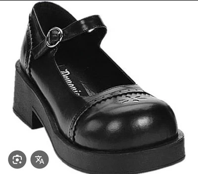 NUEVO NEGRO DEMONIA Crux 07 MARY JANES zapatos de plataforma punta redonda gruesos talla 7 gótico Foto 1 de 4