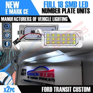 FORD TRANSIT NUMBER PLATE LED CANBUS ERROR FREE 18 LED ICE WHITE TRANSIT CUSTOM - Picture 1 of 8