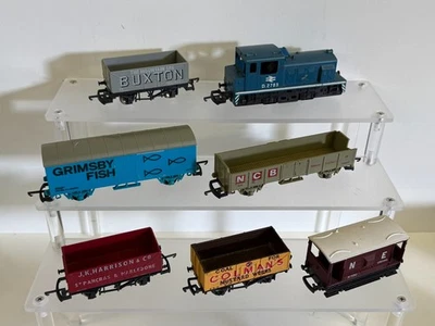 Lima OO Gauge BR Blue Diesel Shunter D2785 plus 6 Lima & Mainline Freight Wagons - Image 1 of 4