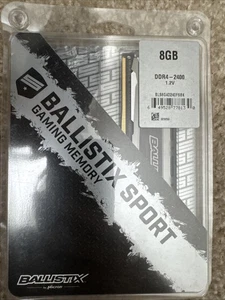 Ballistix Sport Gaming Memory 8GB DDR4-2400 1.2v - Picture 1 of 3
