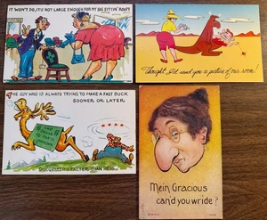 3 cartoline umoristiche d'epoca - INUTILIZZATE - Foto 1 di 6