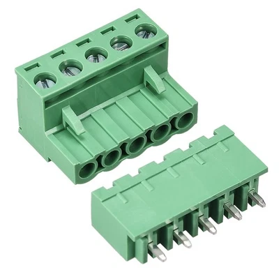 5 Sets 5 Pin 5.08mm Pitch Male Female PCB Screw Terminal Block Plastic New - Image 1 of 4