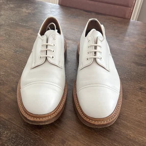 Men’s White Trickers For Margret Howell Aniline Trompine HY93S size 10 fit 5 - Picture 1 of 11