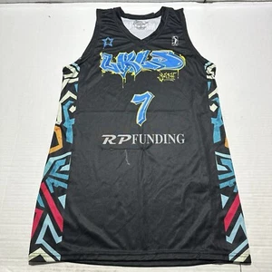 Lakeland Magic Jersey Mens M #7 Davis Game Worn Basketball Rare Graffiti Color - Picture 1 of 9