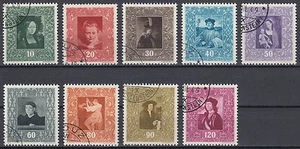 Liechtenstein Gemälde 1949 Mi.Nr. 268-276 gestempelt Mi.Wert 60 € (B268) - Bild 1 von 2