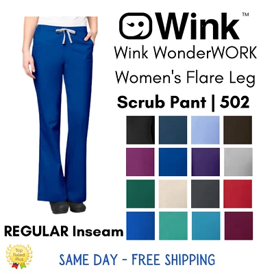 Wink WonderWORK Women's Flare Leg Scrub Pant REGULAR Length | 502 - Image 1 of 2