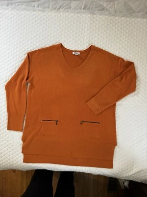 Suéter De Colección Hampshire Studio Para Mujer XL Acentos de Cremallera Óxido Acogedor Comodidad Cálido Foto 1 de 4