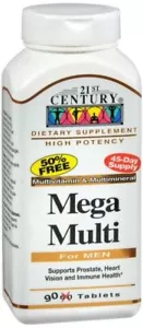 21ST CENTURY MULTIVITAMIN MEGA MEN TABLET 90CT - Picture 1 of 1