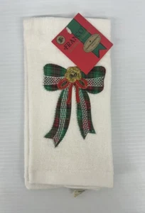 Vintage Franco Christmas Classics weiße Schleife Küche Bad Handtuch neu - Bild 1 von 6