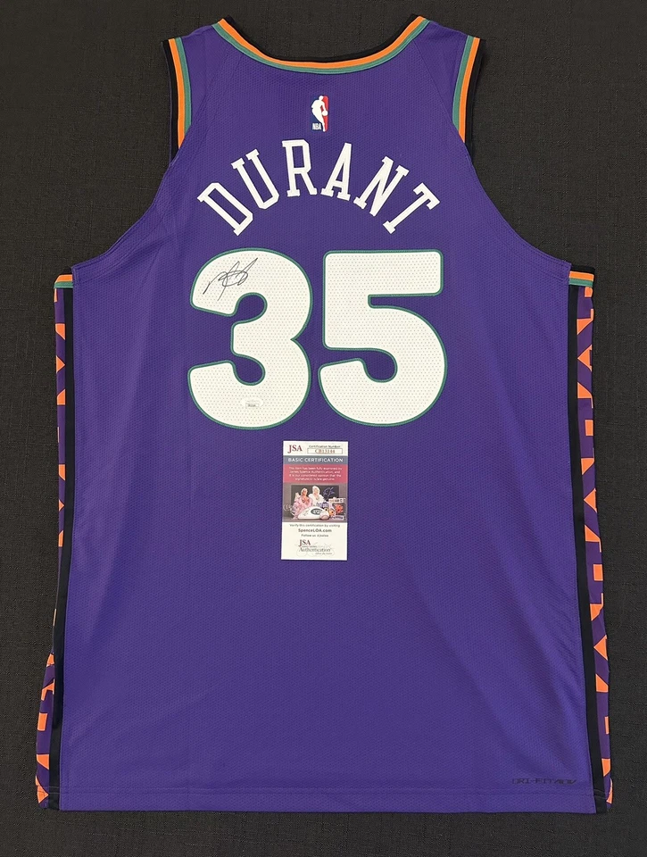 Kevin Durant Signed On Court Authentic Swingman City Jersey Autographed JSA COA - Image 1 of 4