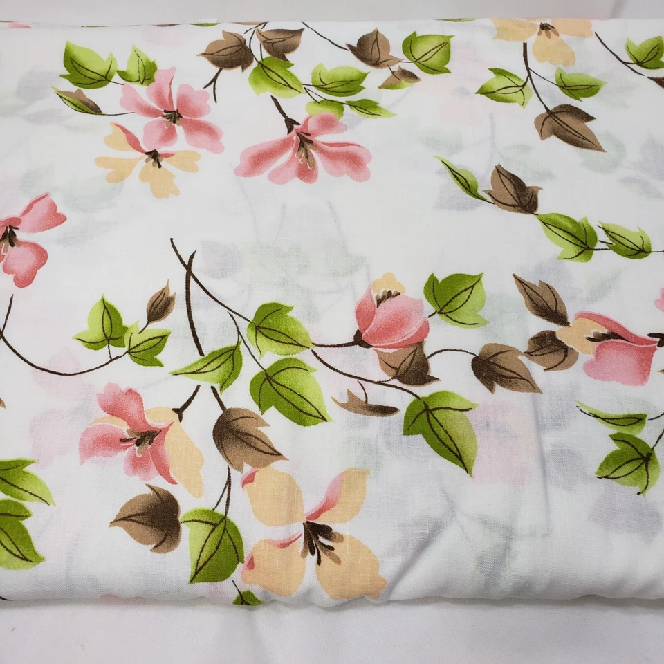 De Colección Sears Sábana Plana Completa Floral Muselina Algodón EE. UU. Cottagecore Ropa de Cama Retro Años 80 Foto 1 de 4