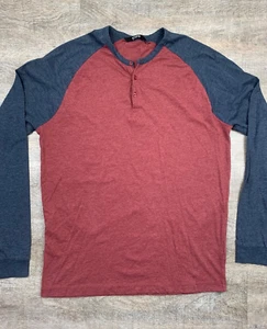 Pull & Bear Langarm Henley Hemd Herren Gr. L Base Layer Minimalismus - Bild 1 von 8