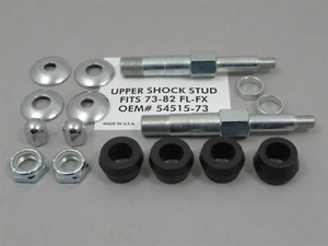STUD KIT TOP UPPER SHOCK RUBBER MOUNT SWING ARM HARLEY FL FX 4 SPEED 1973-1986 - Picture 1 of 5