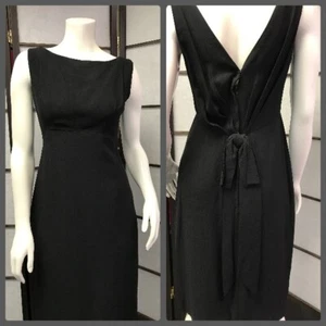 50er/60er Vintage Annabel elegantes Designer schwarzes Kleid, Rockabilly, Retro, Pin-Up - Bild 1 von 9