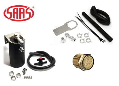 SAAS Oil Separator Catch Can Black Billet for VW Volkswagen Amarok 2.0L 2011 > - Image 1 of 4