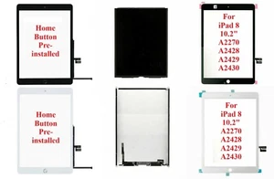 Lote de vidrio digitalizador de pantalla táctil LCD para iPad 8 8a generación 2020 10.2 A2270 - Imagen 1 de 11