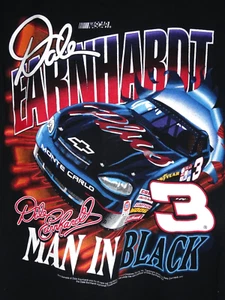 Vintage Dale Earnhardt Nascar T Shirt Large Man in Black Competitors View Tee - Picture 1 of 5