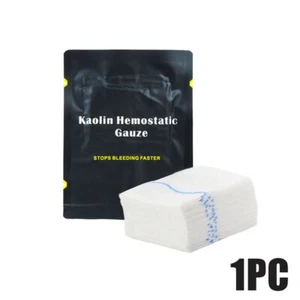 Hemostatic Kaolin Gauze Combat Emergency Trauma Soluble Medical Wound Dressing . - Bild 1 von 10