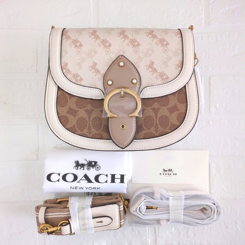 Borsa a tracolla Coach Beat SaddleBag C3837 firmata cavallo e carrozza prodotto outlet
