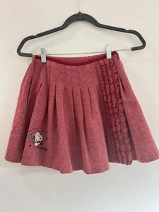 Snoopy Peanut Skirt Red Wool Mini Size 10-12 Years old - Picture 1 of 12