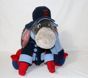 EEYORE Walt Disney World Parks 12" Plush Winter Holiday Blue Corduroy Hat Coat + - Picture 1 of 8