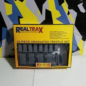 RealTrax Rail King 24-Piece Graduated Trestle System LN in Box Used Pn 40-1033 - Picture 1 of 11