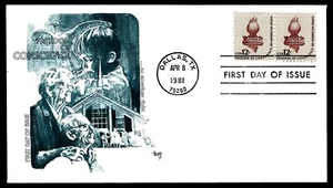 USA, SCOTT # 1594, MARG FDC COVER - FREEDOM OF CONSCIENCE, AMERICAN RIGHT 1981 - Picture 1 of 1