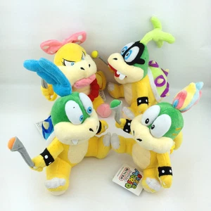 4X Super Mario Bros Koopalings Kids Larry Iggy Lemmy Wendy Koopa Soft Plush Toy - Picture 1 of 9