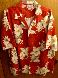 Camisa Pacific Legend Hawaiana Floral Rojo Botón Hombres 2XL 52" pecho - Imagen 1 de 5