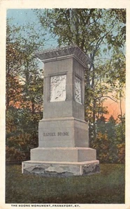 Postcard KY: Daniel Boone Monument, Frankfort, Kentucky, WB 1920's - Picture 1 of 2