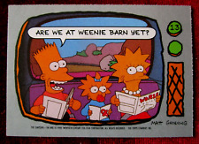 THE SIMPSONS - Card #13 - BART, LISA, MAGGIE- "WEENIE BARN" - TOPPS 1990