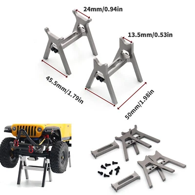 Lifting Jack Aluminum Alloy Repair Tool For TRX4M SCX24 fcx24 1/24 1/18 RC Car - Image 1 of 4